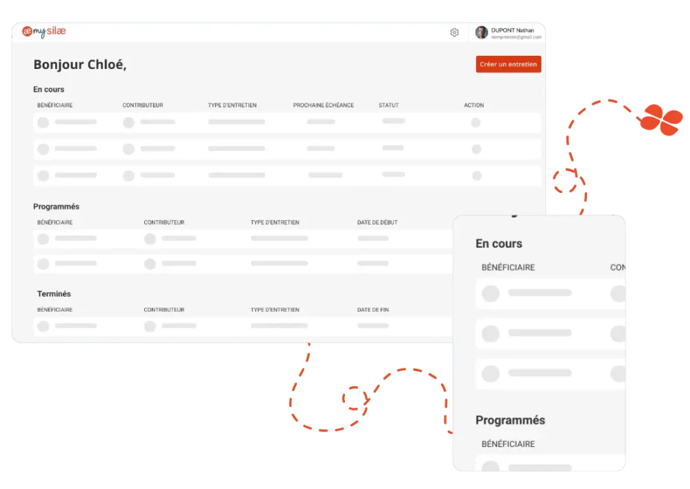 Pilotez plus efficacement vos entretiens ! Le tableau de bord de suivi des entretiens de My Silae permet de suivre l’évolution de chaque entretien