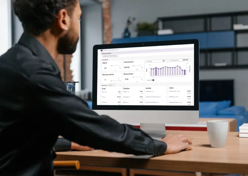 Le tableau de bord interactif : un outil de pilotage performant qui permet de visualiser en un coup d'œil les indicateurs clés du service RH et paie, facilitant ainsi la prise de décisions stratégiques.