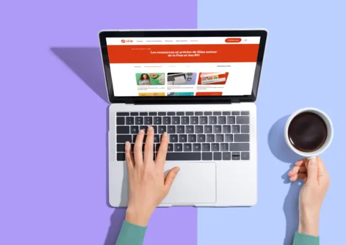 Blog Silae affiché sur un ordinateur portable avec articles et ressources dédiés à la paie et aux ressources humaines